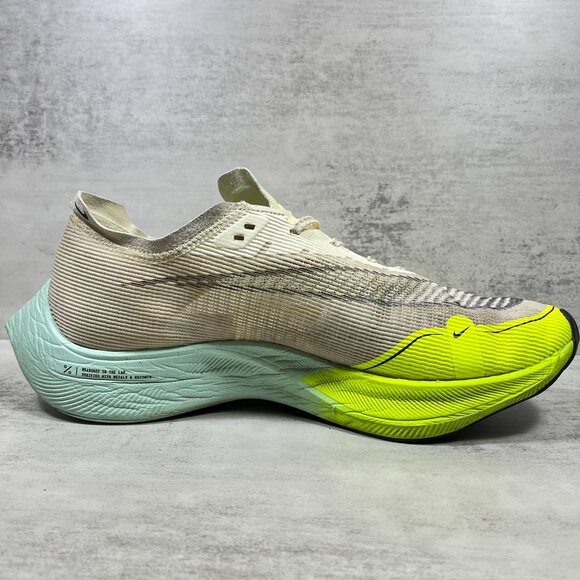 Nike ZoomX Vaporfly Next% Running Shoes - Men's Size 10.5 - Tan Yellow - Picture 2 of 12